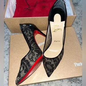 Christian Louboutins Follies Lace-Black size 7 (37)